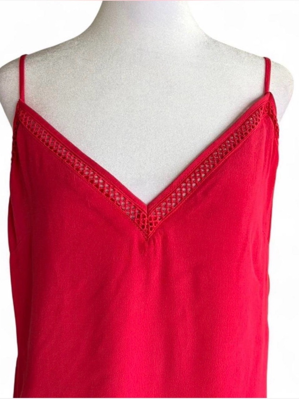Lovers + Friends Bright Coral Slip Mini Dress with V-Neck - Picture 5 of 8